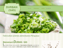 Tablet Screenshot of durban-arome.com